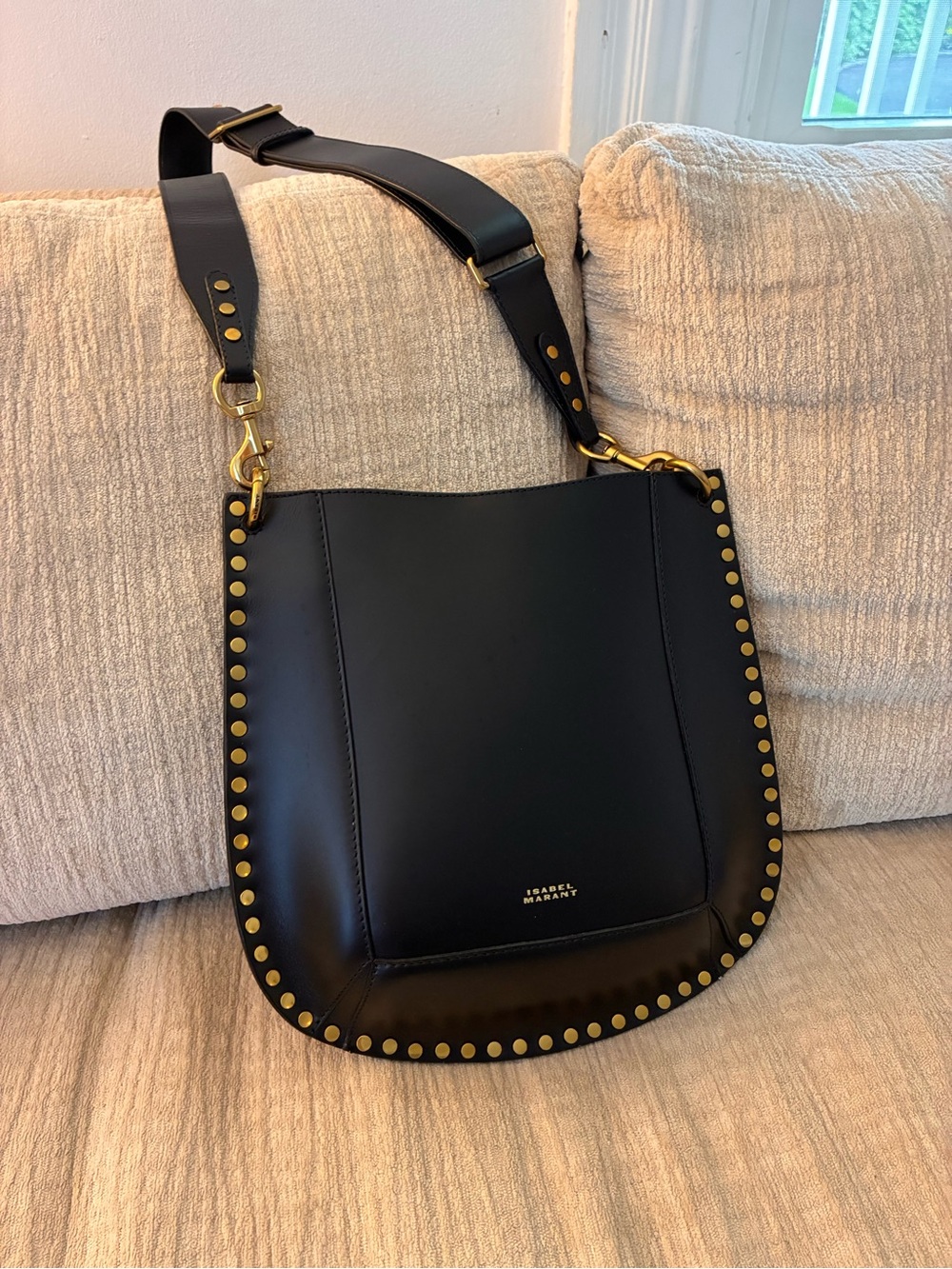 EUC Isabel Marant Oskan Shoulder Bag in Black